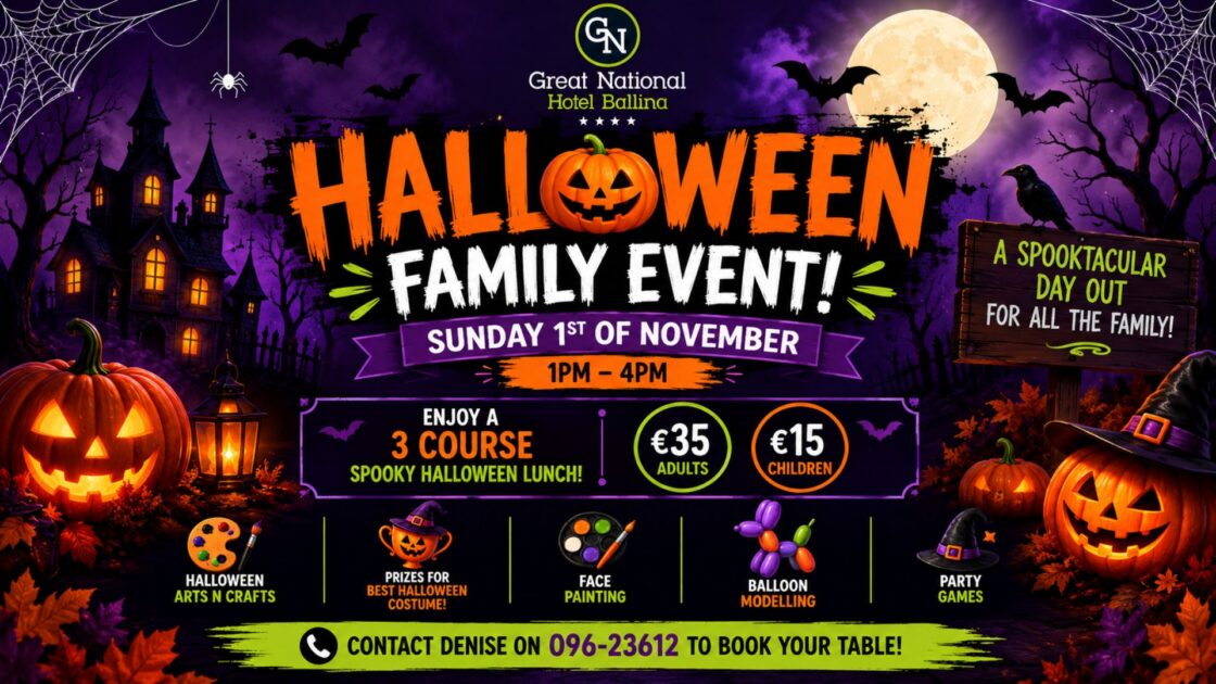 Hotel Ballina Family Halloween Event 2026